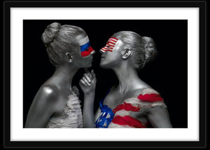 Russia and America Kissing
