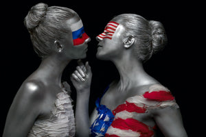 Russia and America Kissing